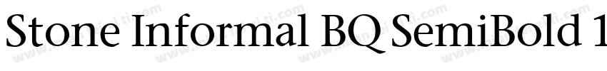 Stone Informal BQ SemiBold 1字体转换